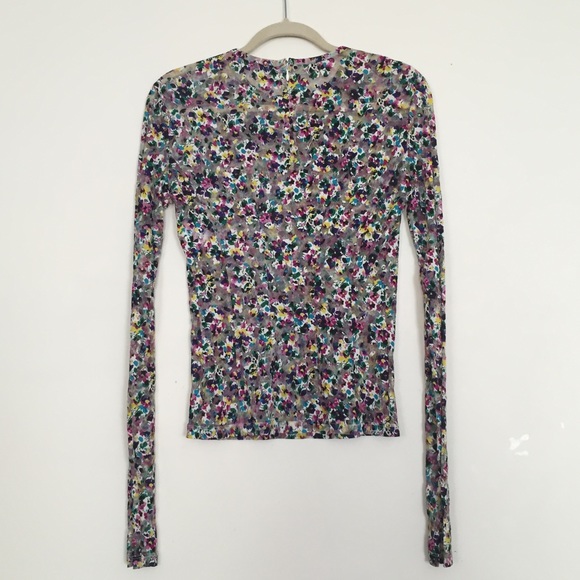 Nina Ricci Sheer Floral Print Top 42 / US6-8 - Picture 4 of 8